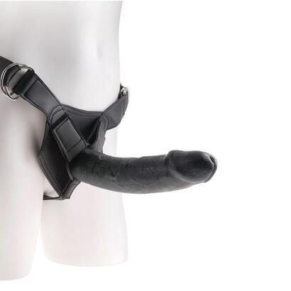 king-cock-harness-con-pene-realistico-negro-229-cm