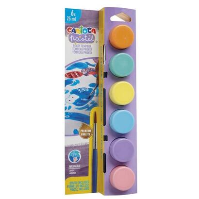 carioca-pastel-pack-de-6-temperas-en-botes-de-25ml-pincel-superlavables-mezclables-colores-pastel-surtidos