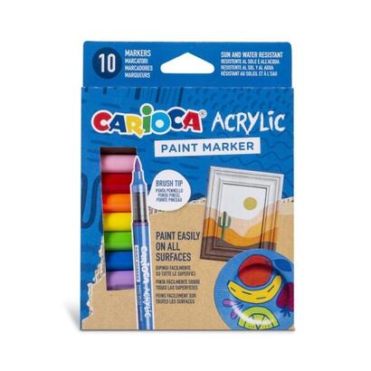 carioca-acrylic-pack-de-10-marcadores-de-pintura-acrilica-punta-pincel-tinta-a-base-de-agua-alta-cobertura-