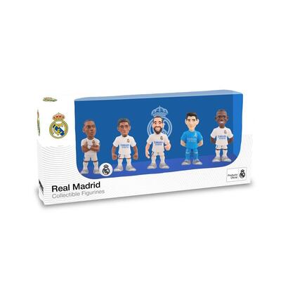 minix-real-madrid-pack-de-5-figuras-coleccionables-de-7-cm-b-courtois-vinicius-bellingham-carvajal-mbappe