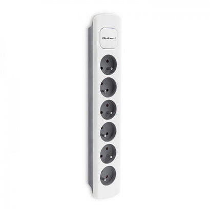 qoltec-50297-power-strip-6-sockets-18m-blanco-grey