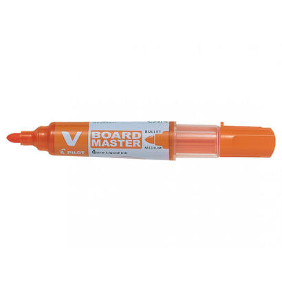 pilot-marcador-pizarra-recargable-vboard-master-begreen-punta-conica-trazo-23mm-recargable-naranja