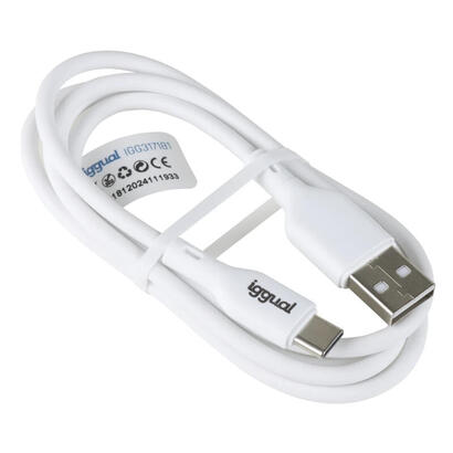 iggual-cable-usb-ausb-c-100-cm-blanco-q30-3a