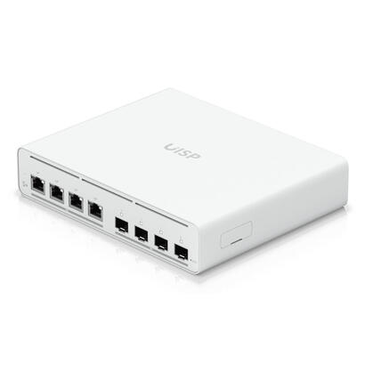 ubiquiti-uisp-s-plus-switch-poe-4xrj45-25gbe-con-poe-pasivo-27v-y-4x10g-sfp-poe-total-160w-27v-adaptador-cacc-incl-dhcp-snooping