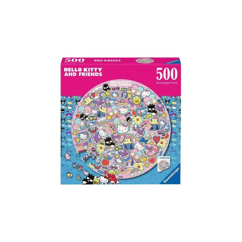 puzzle-redondo-ravensburger-hello-kitty-y-sus-amigos-500-piezas-12001391