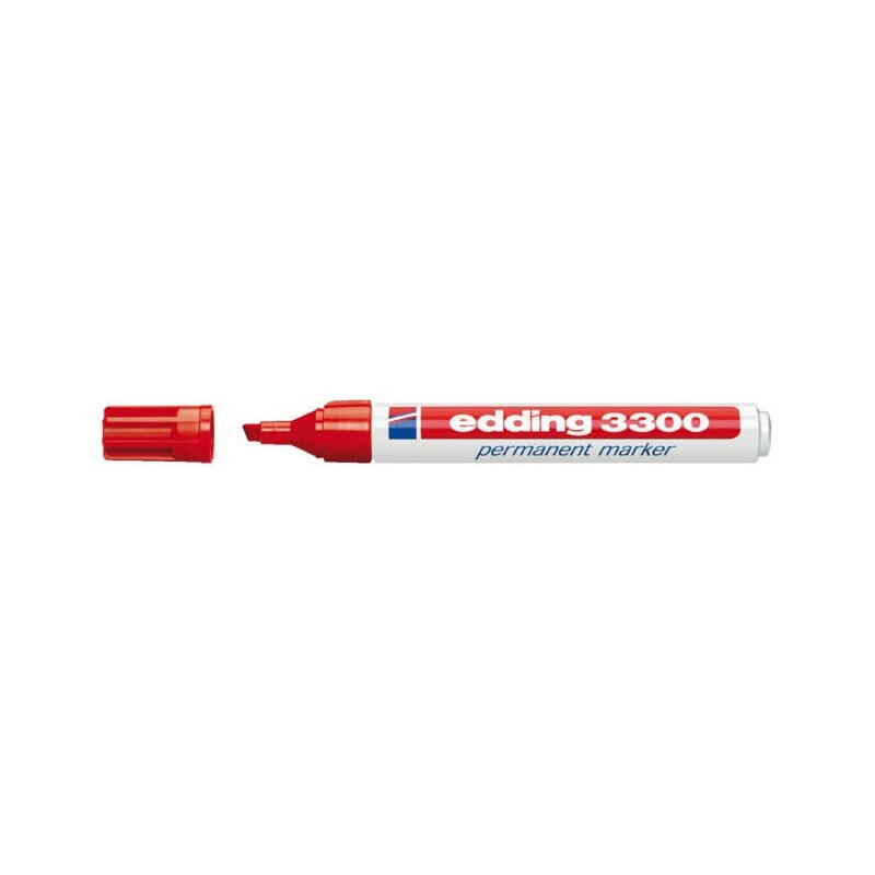 pack-de-10-unidades-edding-3300-rotulador-permanente-punta-biselada-trazo-entre-1-y-5-mm-tinta-casi-inodora-secado-rapido-color-
