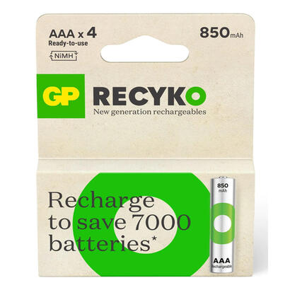 pilas-1x4-gp-recyko-nimh-batteries-aaa-850mah-ready-to-use