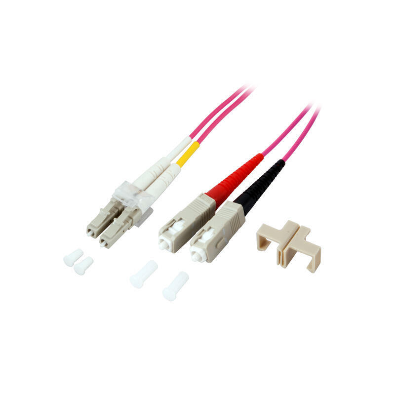efb-elektronik-lc-sc-50125-cable-de-fibra-optica-e-infiniband-1-m-rosa