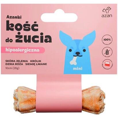 premio-para-perros-azanki-hueso-hipoalergenico-de-piel-de-ciervo-con-conejo-y-linaza-mini-10-cm