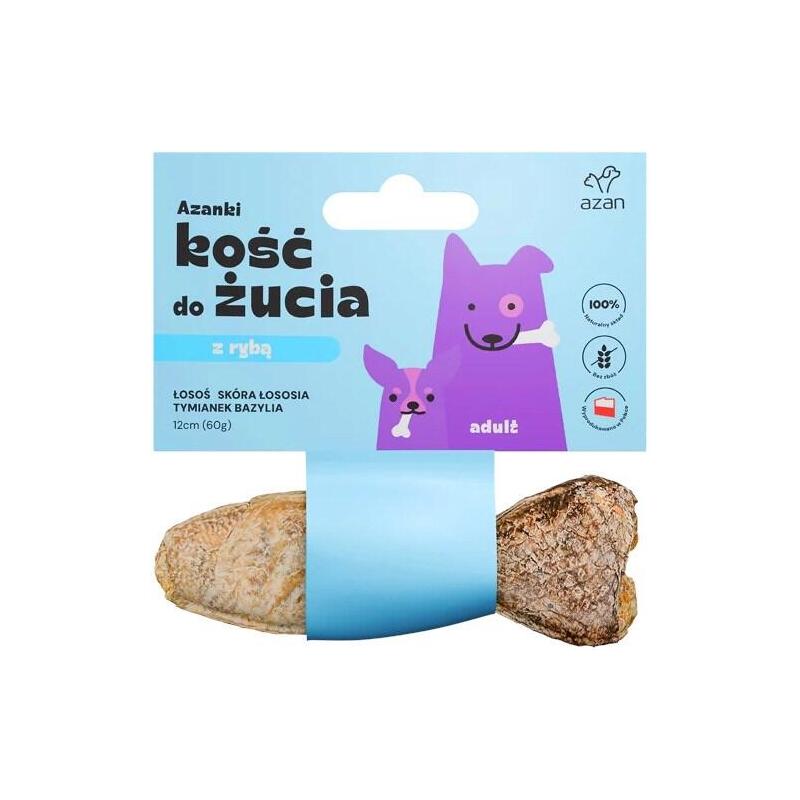 golosina-para-perros-azanki-hueso-con-salmon-en-piel-de-salmon-con-tomillo-y-albahaca-en-forma-de-pez-12-cm