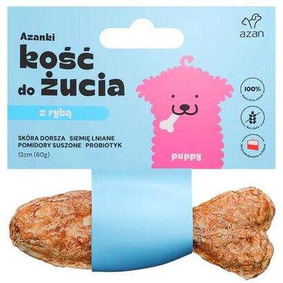 premio-para-perros-azanki-hueso-de-bacalao-con-probiotico-puppy-con-forma-de-pez-12-cm
