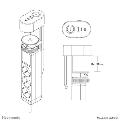 neomounts-ds22-840bl6-regleta-de-sobremesa-con-abrazadera-y-puertos-usb-c-y-usb-a-carga-rapida