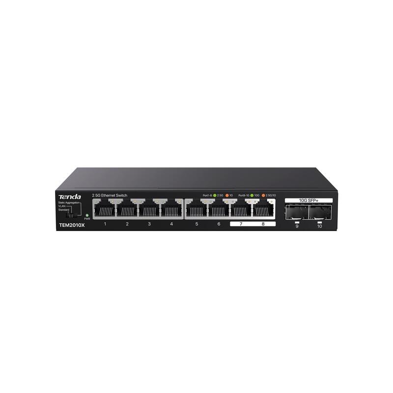 tenda-tem2010x-switch-25g-ethernet-10010002500-escritorio-negro