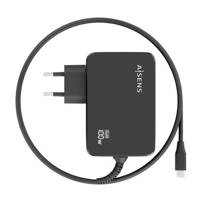 aisens-cargador-gan-100w-pd30-1xusb-c-18m-negro