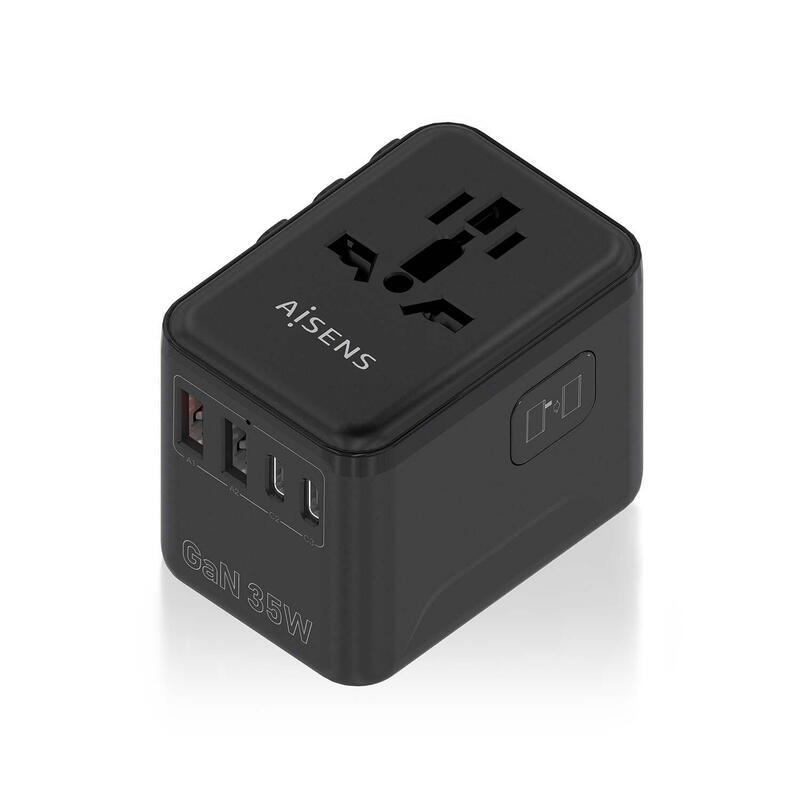 aisens-adaptador-enchufe-universal-para-viaje-euusaukau-con-cargador-usb-gan-2xusb-a-a1-qc30-3xusb-c-c1-pd30-35w-negro aisens-adaptador-enchufe-universal-para-viaje-euusaukau-con-cargador-usb-gan-2xusb-a-a1-qc30-3xusb-c-c1-pd30-35w-negro
