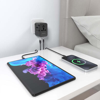 aisens-adaptador-enchufe-universal-para-viaje-euusaukau-con-cargador-usb-gan-2xusb-a-a1-qc30-3xusb-c-c1-pd30-35w-negro