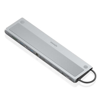 aisens-usb-c-dock-12-en-1-usb-c-a-2xhdmi-1xdisplayport-1xrj45-3xusb-a-1xusb-c-1xusb-c-pd-1xsd-1xmicro-sd-1xaudio-gris-30cm