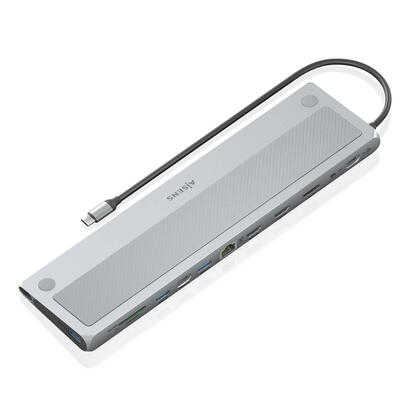 aisens-usb-c-dock-12-en-1-usb-c-a-2xhdmi-1xdisplayport-1xrj45-3xusb-a-1xusb-c-1xusb-c-pd-1xsd-1xmicro-sd-1xaudio-gris-30cm