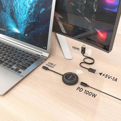 aisens-usb-c-a-hdmi-inalambrico-1080p-30m-usb-c-pd-100w-negro