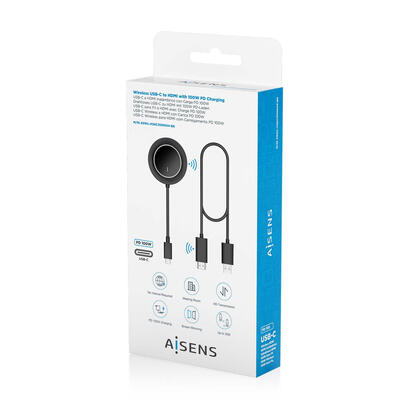 cargador-usb-c-a-hdmi-inalambrico-aisens-1080p-30m-usb-c-pd-100w-negro