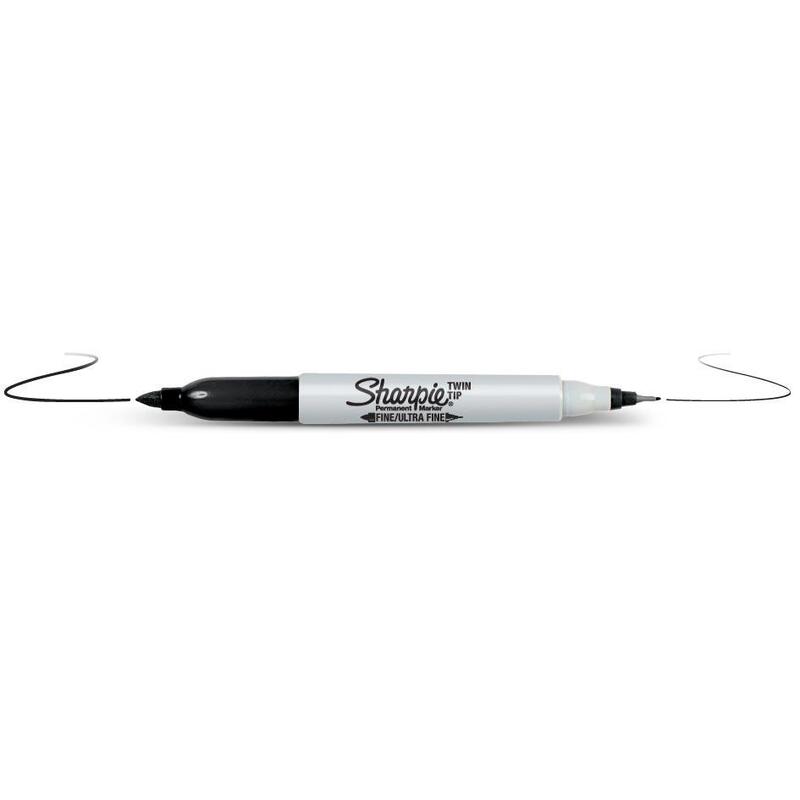 sharpie-twin-tip-marcador-permanente-punta-fina-negro-12-piezas sharpie-twin-tip-marcador-permanente-punta-fina-negro-12-piezas