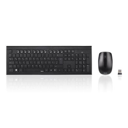 teclado-espanol-raton-hama-cortino-inalambrico-negro