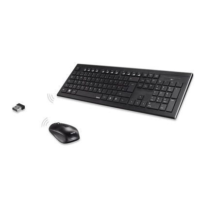 teclado-espanol-raton-hama-cortino-inalambrico-negro