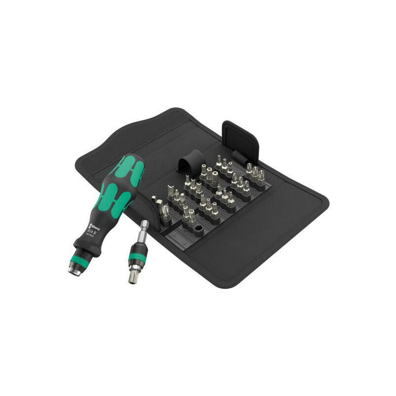 llave-de-tubo-wera-kraftform-kompakt-71-security-32-piezas-negroverde-14-incluye-mango-enchufable-5057114001