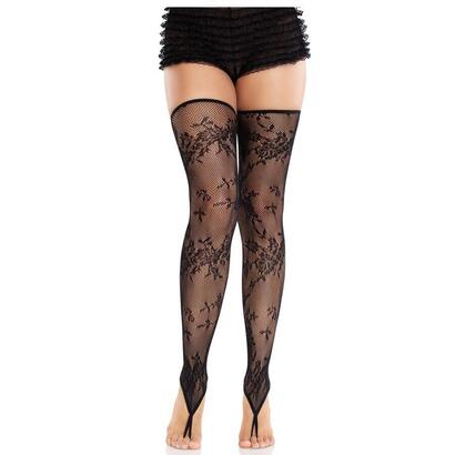leg-avenue-medias-sin-pies-de-encaje-floral-negro