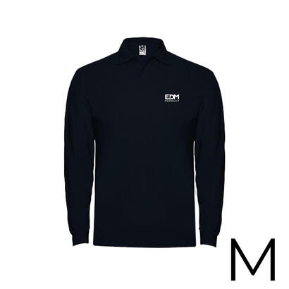 merchandising-polo-negro-manga-larga-talla-m-65-poliester-35-algodon-edm