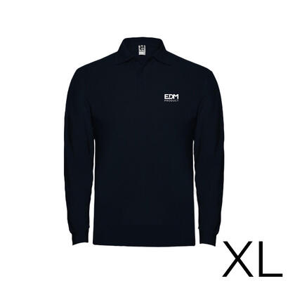 merchandising-polo-negro-manga-larga-talla-xl-65-poliester-35algodon-edm