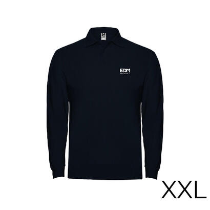 merchandising-polo-negro-manga-larga-talla-xxl-65-poliester-35-algodon-edm