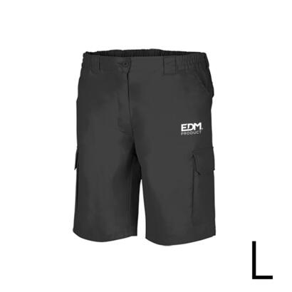 merchandising-bermuda-negra-talla-l-serigrafiada-edm