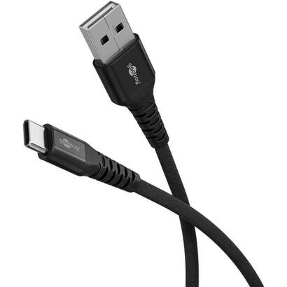 goobay-cable-textil-supersoft-usb-20-conector-usb-a-conector-usb-c-negro-1-metro-74526