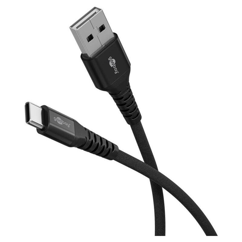 goobay-cable-textil-supersoft-usb-20-conector-usb-a-conector-usb-c-negro-1-metro-74526