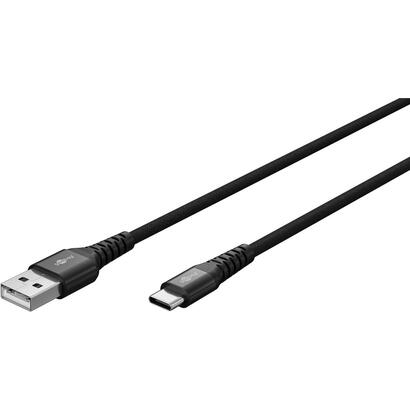 goobay-cable-textil-supersoft-usb-20-conector-usb-a-conector-usb-c-negro-1-metro-74526