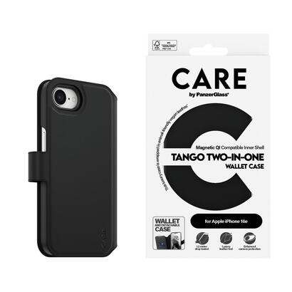 panzerglass-care-by-tango-2-in-1-wallet-case-w-qi-iphone-17e-16e-funda-para-apple-iphone-16e-apple-iphone-17e-negro