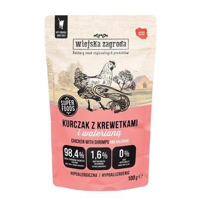 comida-humeda-para-gatos-wiejska-zagroda-pollo-con-gambas-y-valeriana-100g