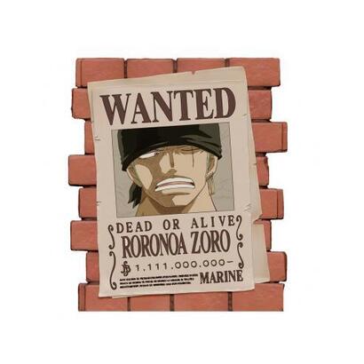 hucha-one-piece-afiche-wanted-zoro