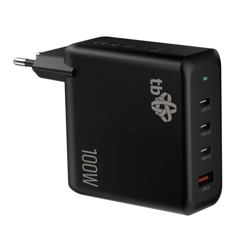 ladowarka-sieciowa-3x-usb-c-usb-a-power-delivery-negro-gan-100w
