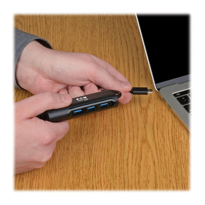 hub-eaton-tripp-lite-3-port-usb-c-with-lan-port-usb-c-to-3x-usb-a-ports-and-gbe-usb-30-black