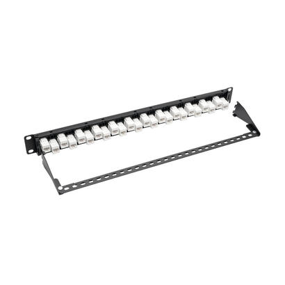 eaton-tripp-lite-24-port-1u-rack-mount-cat6acat6cat5e-offset-feed-through-patch-panel-with-cable-management-bar-rj45-ethernet-ta