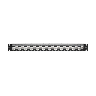 eaton-tripp-lite-24-port-1u-rack-mount-cat6acat6cat5e-offset-feed-through-patch-panel-with-cable-management-bar-rj45-ethernet-ta