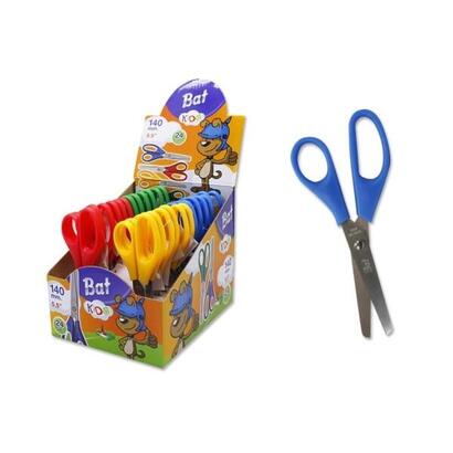 pack-de-24-unidades-bismark-bat-tijeras-escolares-13cm-punta-redonda-colores-surtidos