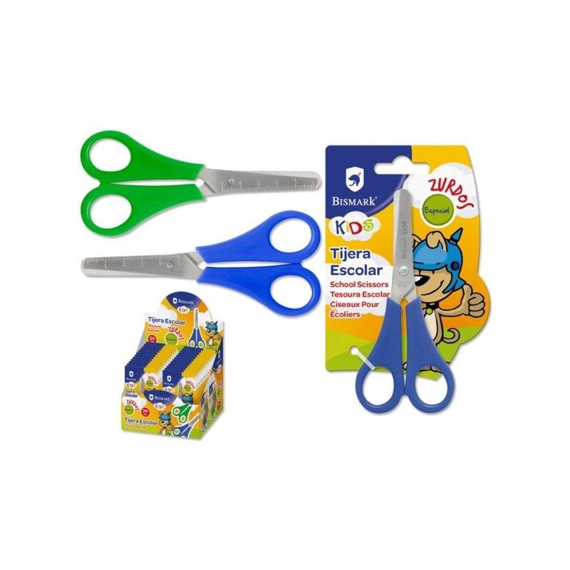 pack-de-24-unidades-bismark-kids-tijera-escolar-para-zurdos-mangos-en-plastico-punta-roma-colores-azul-y-verde