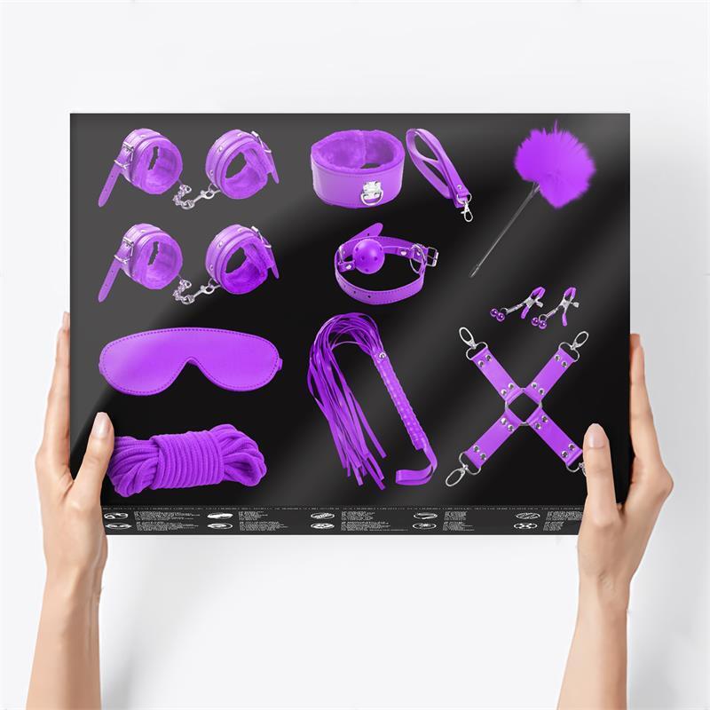 set-bondage-de-10-piezas-purpura
