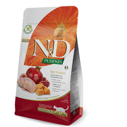 comida-seca-para-gatos-farmina-pumpkin-nd-neutered-quail-5kg