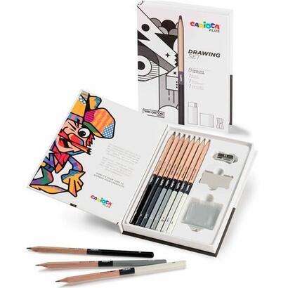 carioca-set-de-dibujo-plus-drawing-con-8-lapices-de-grafito-4h-a-6b-accesorios