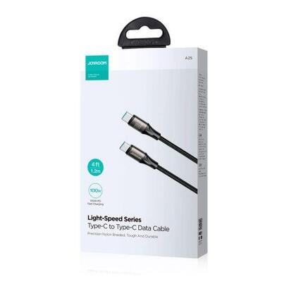 joyroom-cable-light-speed-series-100w-usb-c-a-usb-c-12m-negro