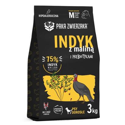 alimento-seco-para-perros-paka-zwierzaka-turkey-with-raspberry-m-3kg
